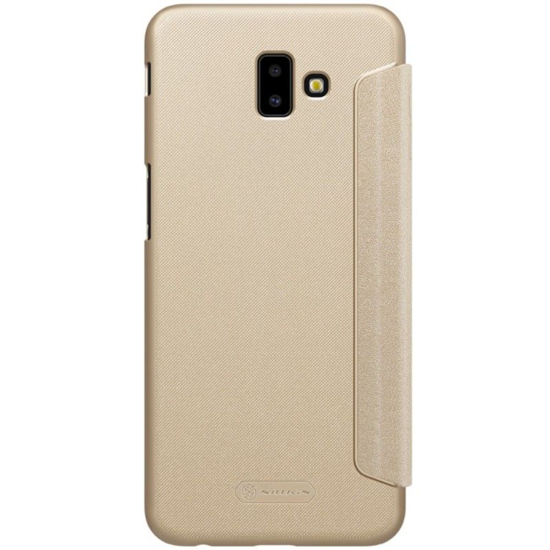 Læder Cover Samsung Galaxy J6 Plus Sort Nillkin Beskyttelse