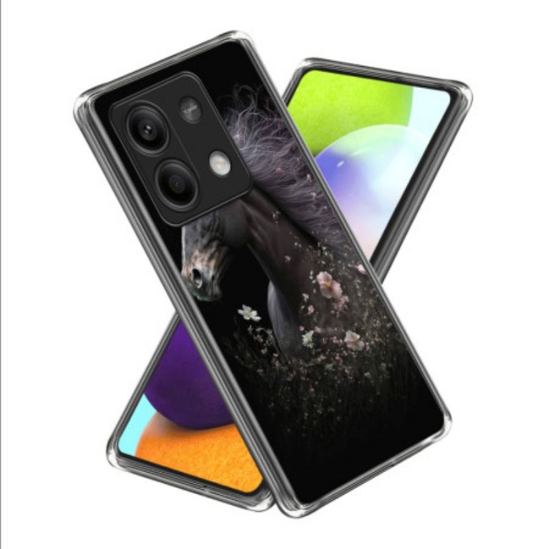 Cover Til Xiaomi Redmi Note 13 5g Hest Og Blomster