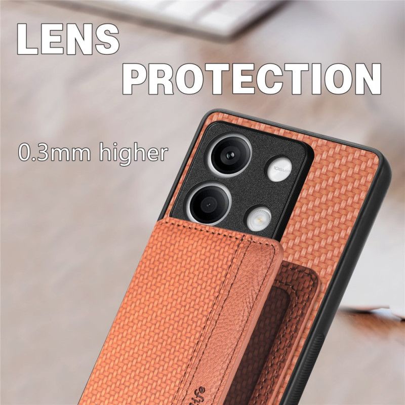 Cover Xiaomi Redmi Note 13 5g Telefon Etui Carbon Fiber Texture Card Holder