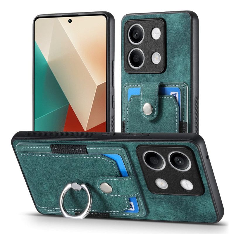 Cover Xiaomi Redmi Note 13 5g Telefon Etui Kortholder Og Roterende Ring