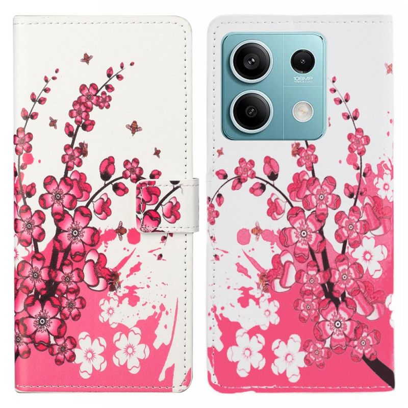 Flip Cover Til Xiaomi Redmi Note 13 5g Blommeblomster