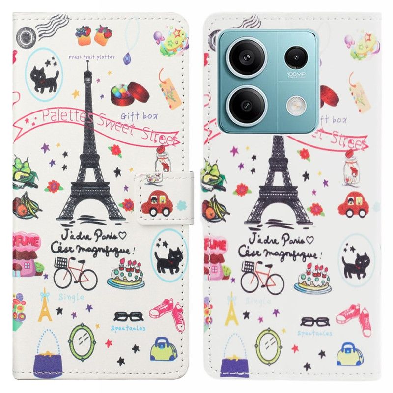 Flip Cover Til Xiaomi Redmi Note 13 5g Jeg Elsker Paris