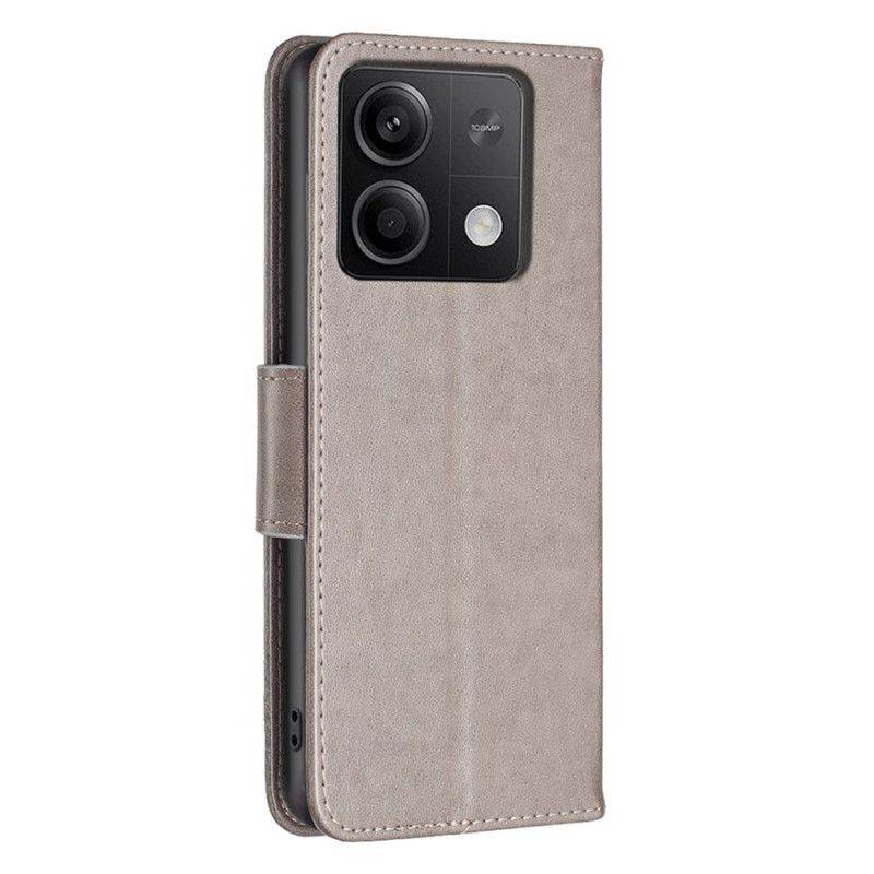 Flip Cover Til Xiaomi Redmi Note 13 5g Sommerfugledesign Med Snor