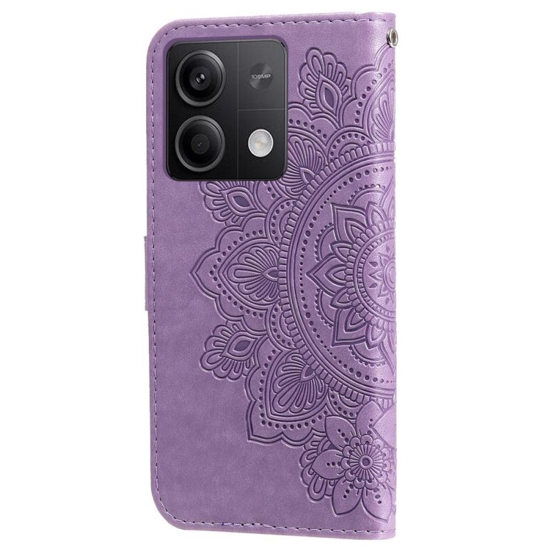 Flip Cover Xiaomi Redmi Note 13 5g Blomstertryk Med Rem