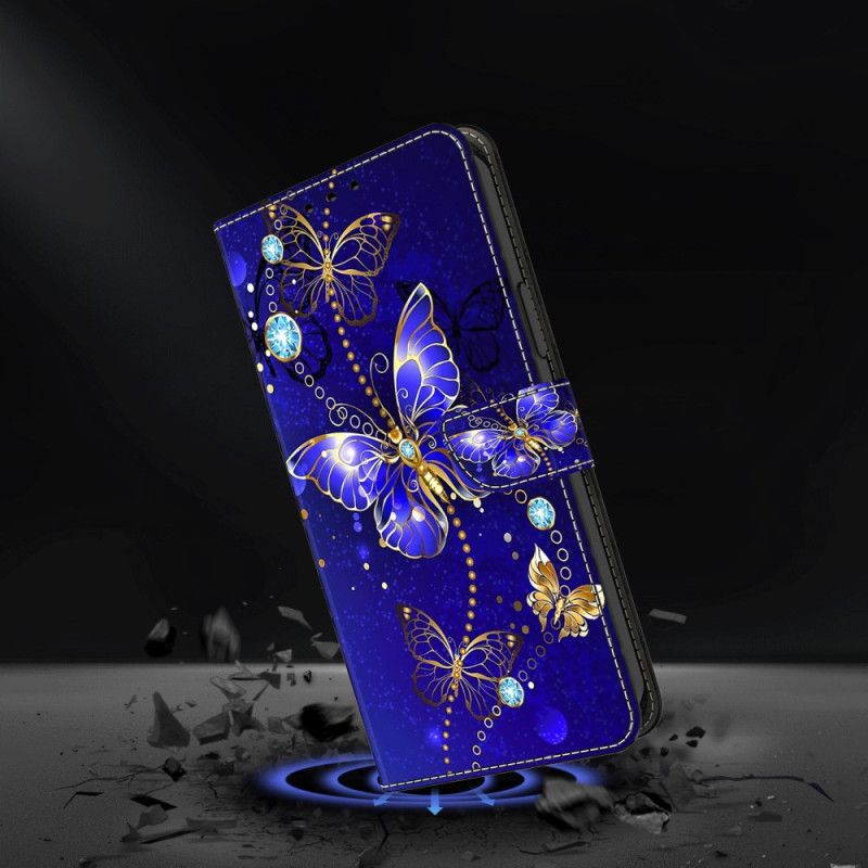 Flip Cover Xiaomi Redmi Note 13 5g Diamantsommerfugle