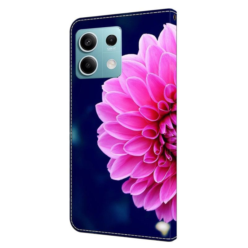 Flip Cover Xiaomi Redmi Note 13 5g Lyserød Blomst