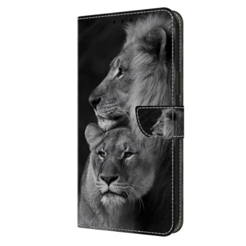 Flip Cover Xiaomi Redmi Note 13 5g Par Løver