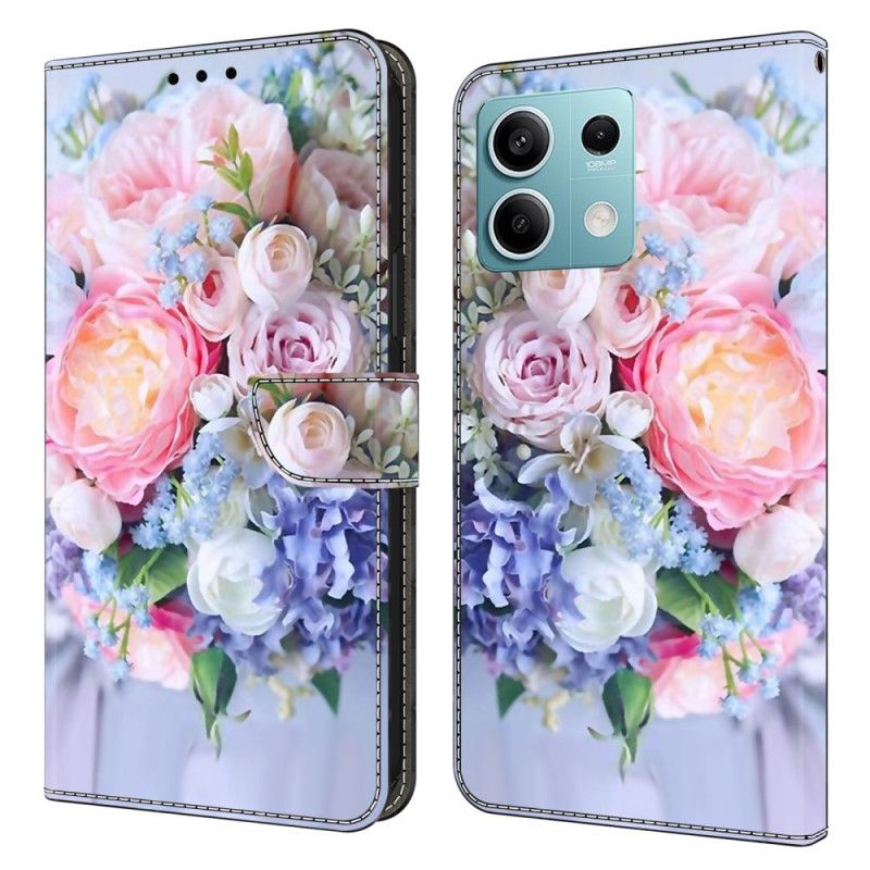 Flip Cover Xiaomi Redmi Note 13 5g Pastelblomster