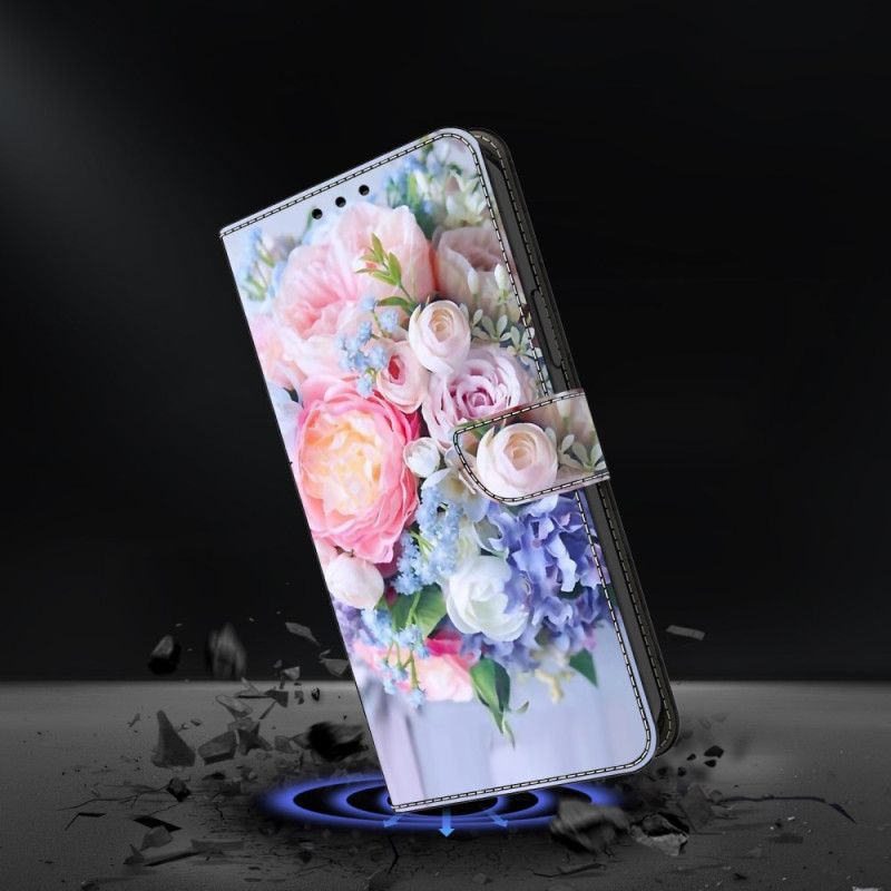 Flip Cover Xiaomi Redmi Note 13 5g Pastelblomster