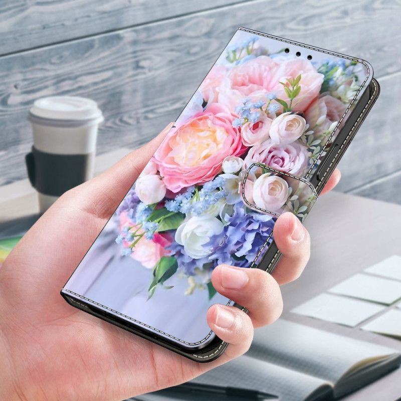 Flip Cover Xiaomi Redmi Note 13 5g Pastelblomster