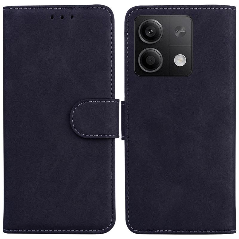 Læder Cover Xiaomi Redmi Note 13 5g Synlige Sømme