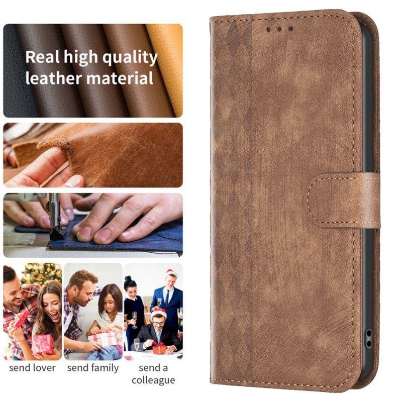 Læder Cover Xiaomi Redmi Note 13 5g Telefon Etui Diamantfrise