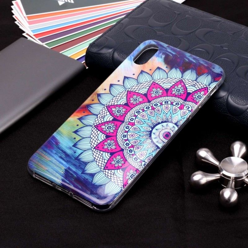 Cover for iPhone XS Max Fluorescerende Mandala