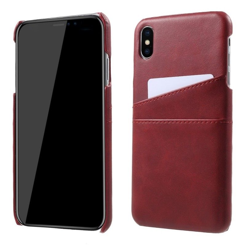 Cover for iPhone XS Max Sort Kortholder