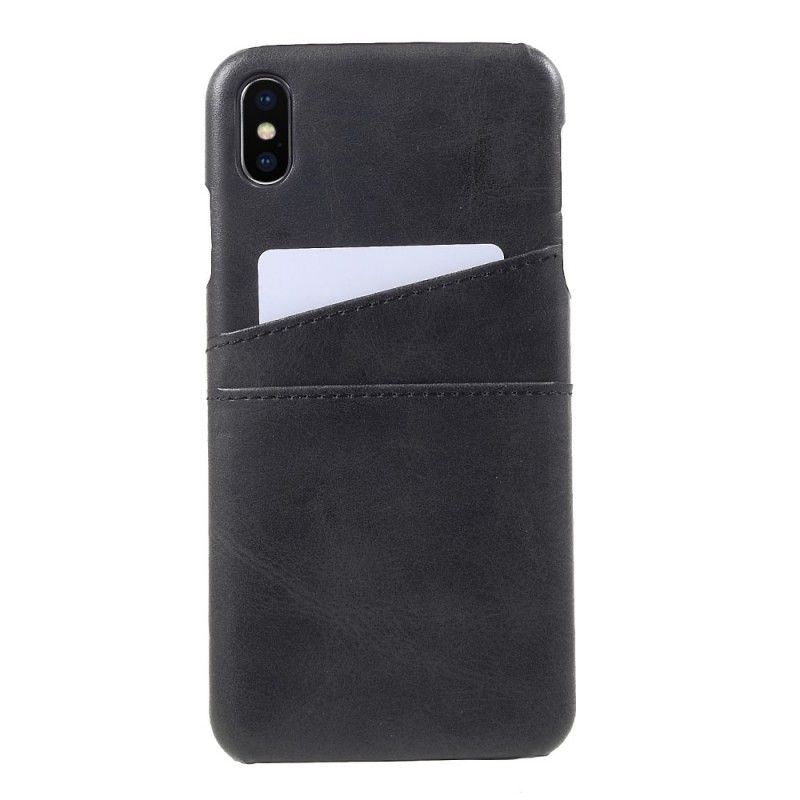 Cover for iPhone XS Max Sort Kortholder