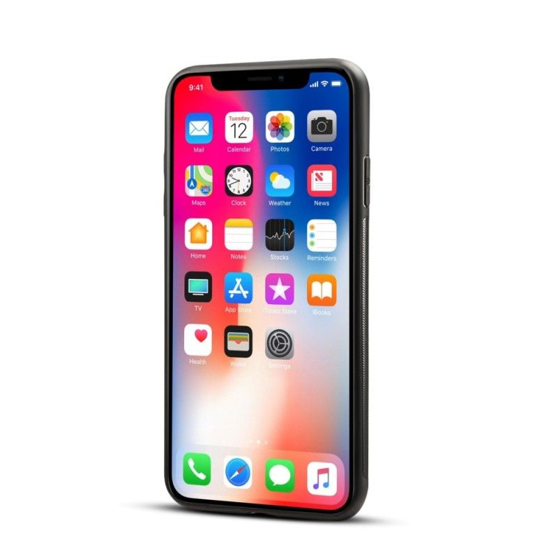 Cover for iPhone XS Max Sort Kortholder I Imiteret Læder