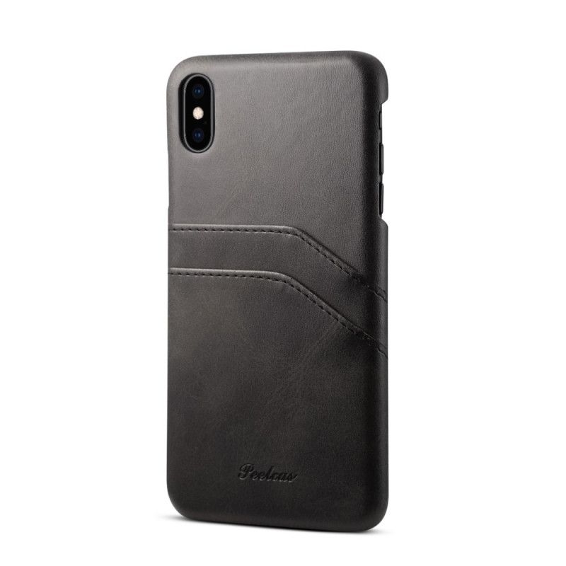 Cover for iPhone XS Max Sort Peelcas-Kortholder