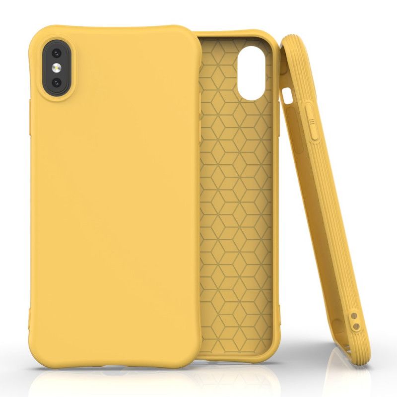 Cover iPhone XS Max Lyserød Fleksibel Mat Silikone