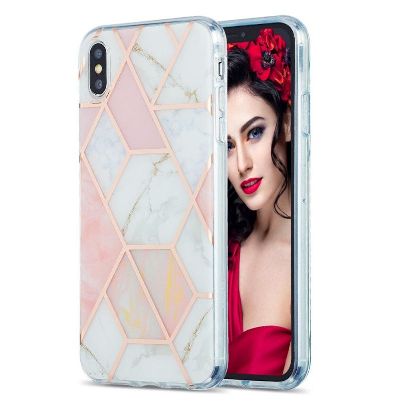 Cover iPhone XS Max Lyserød Marmor Design