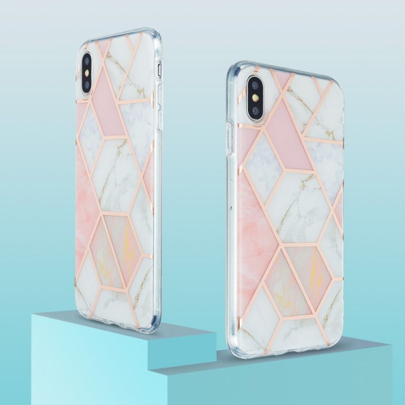 Cover iPhone XS Max Lyserød Marmor Design