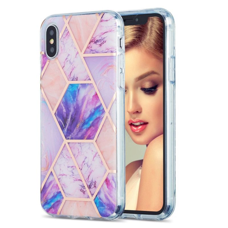 Cover iPhone XS Max Lyserød Marmor Design