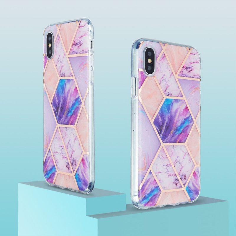 Cover iPhone XS Max Lyserød Marmor Design