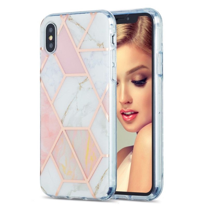 Cover iPhone XS Max Lyserød Marmor Design