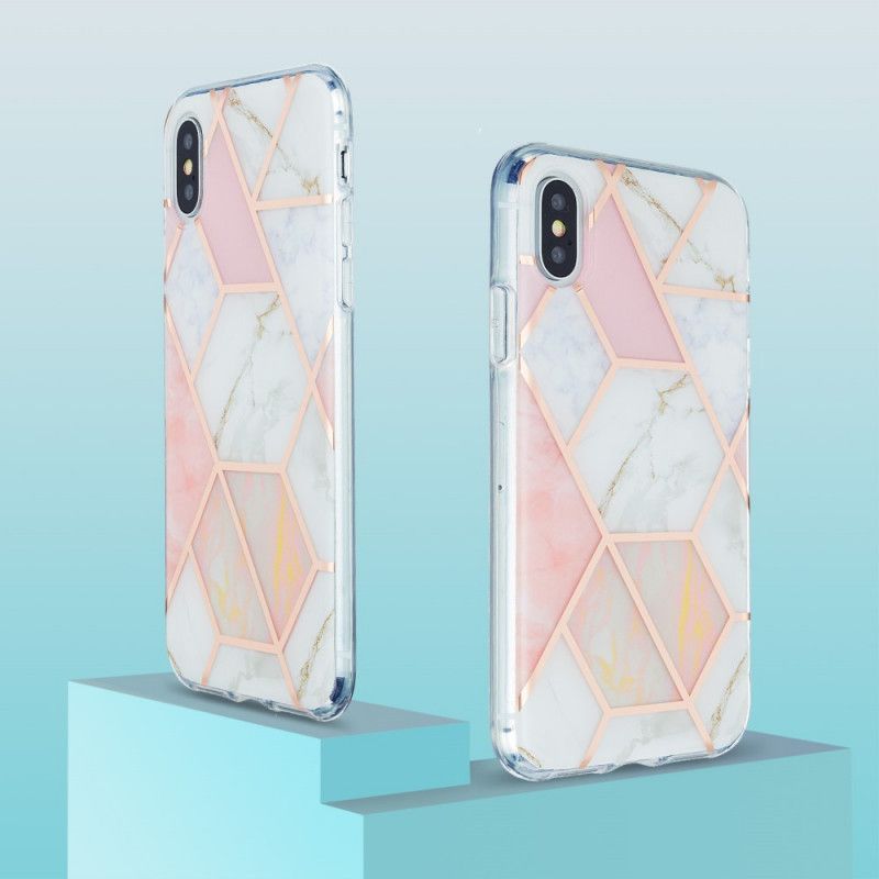 Cover iPhone XS Max Lyserød Marmor Design