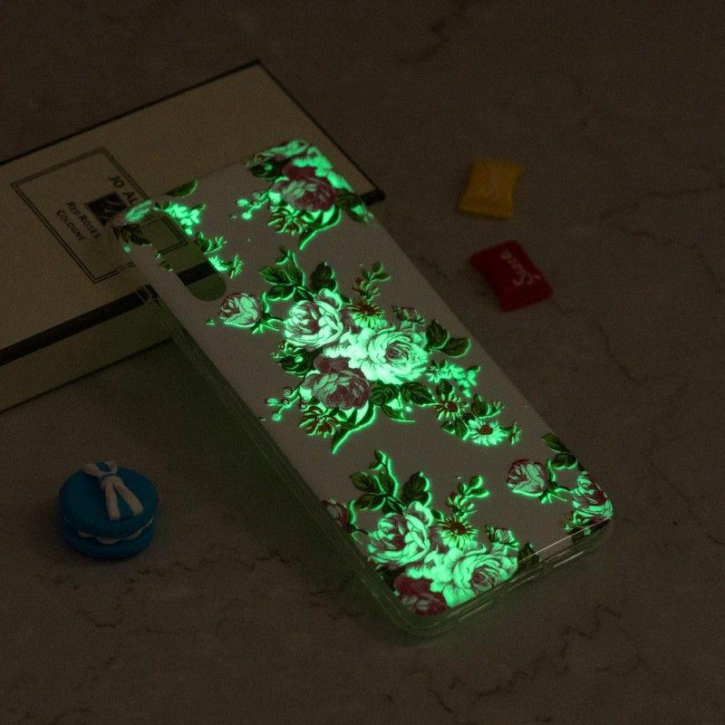 Cover iPhone XS Max Mobilcover Fluorescerende Frihedsblomster