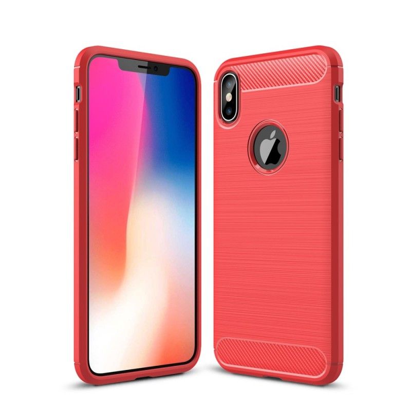 Cover iPhone XS Max Sort Børstet Kulfiber Original