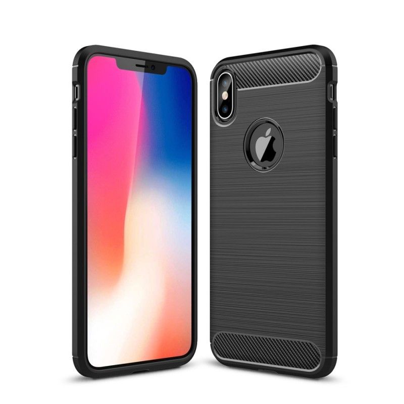 Cover iPhone XS Max Sort Børstet Kulfiber Original