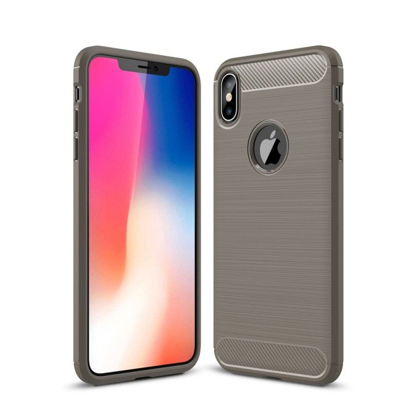 Cover iPhone XS Max Sort Børstet Kulfiber Original