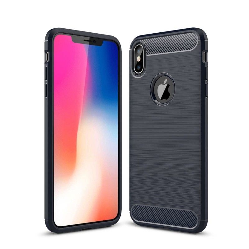 Cover iPhone XS Max Sort Børstet Kulfiber Original