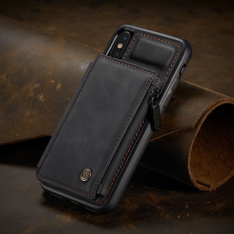 Cover iPhone XS Max Sort Caseme Tegnebog Stil