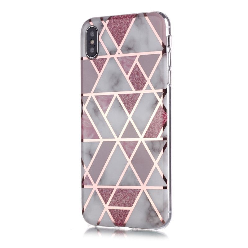 Cover iPhone XS Max Sort Design Af Marmorgeometri