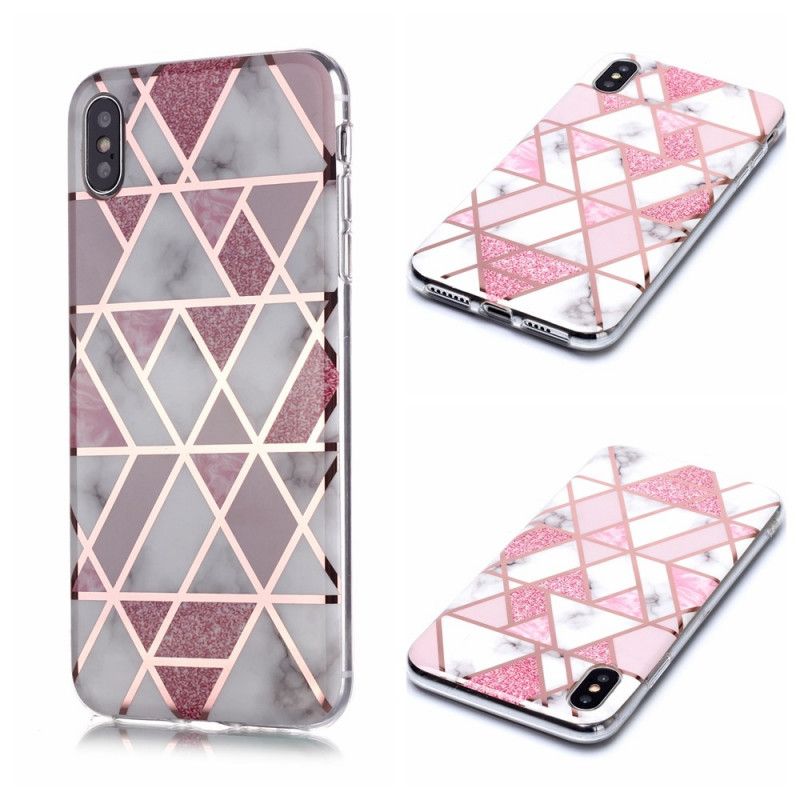 Cover iPhone XS Max Sort Design Af Marmorgeometri