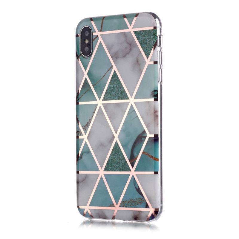 Cover iPhone XS Max Sort Design Af Marmorgeometri