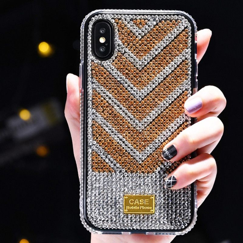 Cover iPhone XS Max Sort Diamanter Beskyttelse