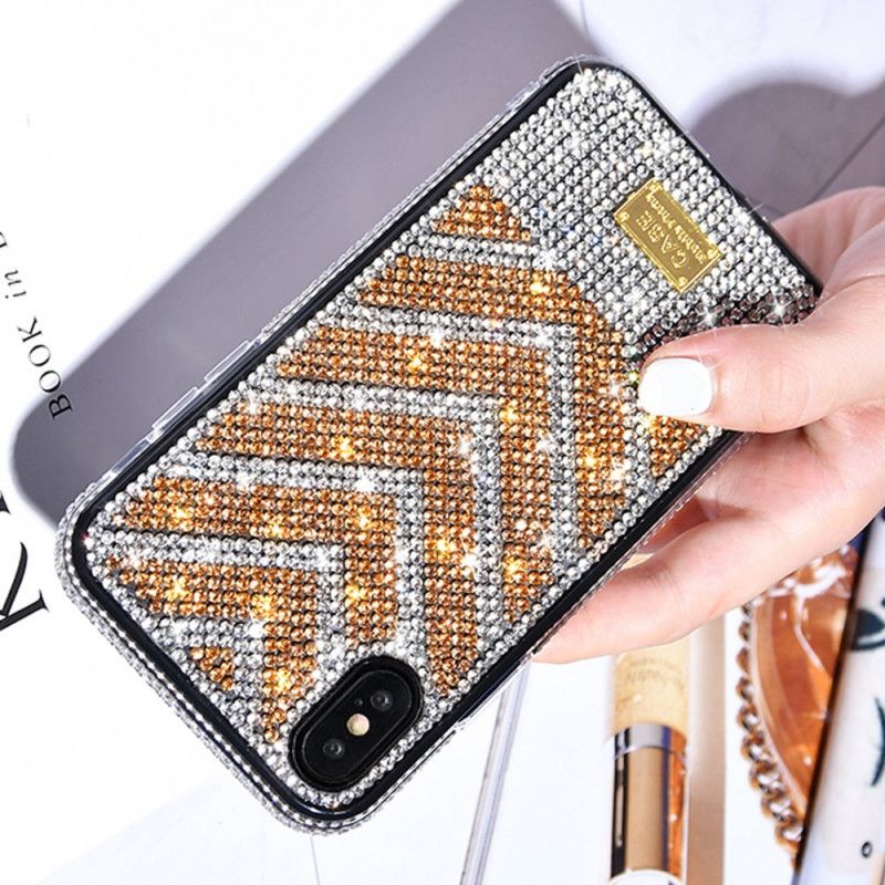 Cover iPhone XS Max Sort Diamanter Beskyttelse