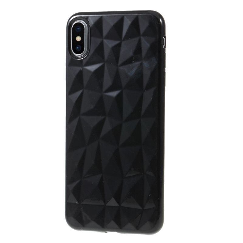 Cover iPhone XS Max Sort Diamanttekstur