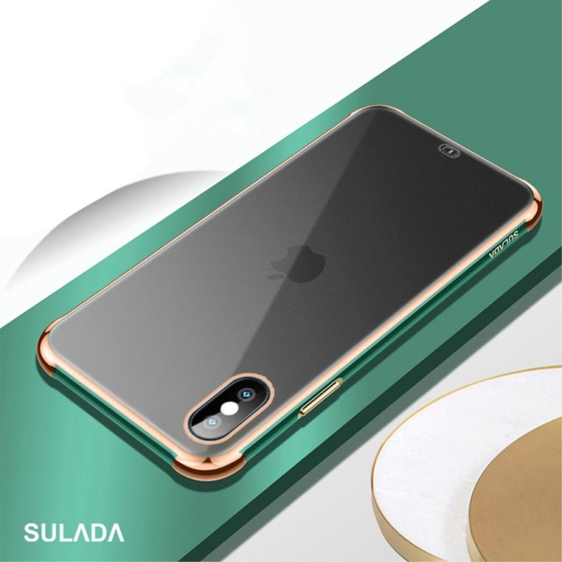 Cover iPhone XS Max Sort Gennemsigtig Sulada- Og Metaleffekt