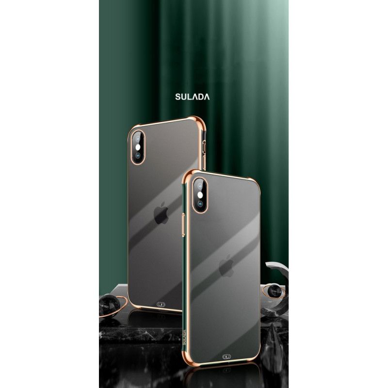 Cover iPhone XS Max Sort Gennemsigtig Sulada- Og Metaleffekt