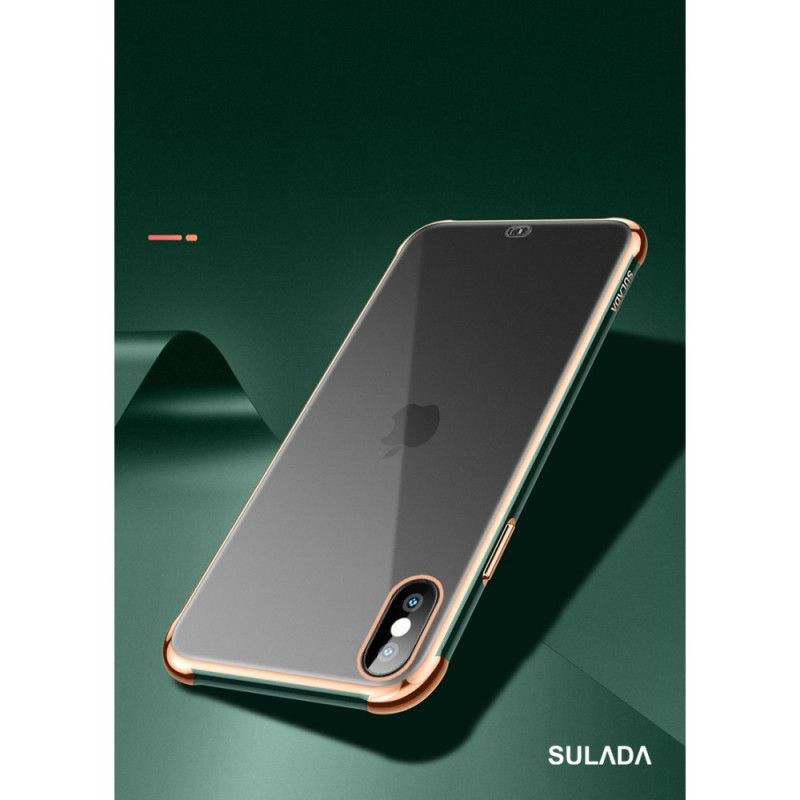 Cover iPhone XS Max Sort Gennemsigtig Sulada- Og Metaleffekt