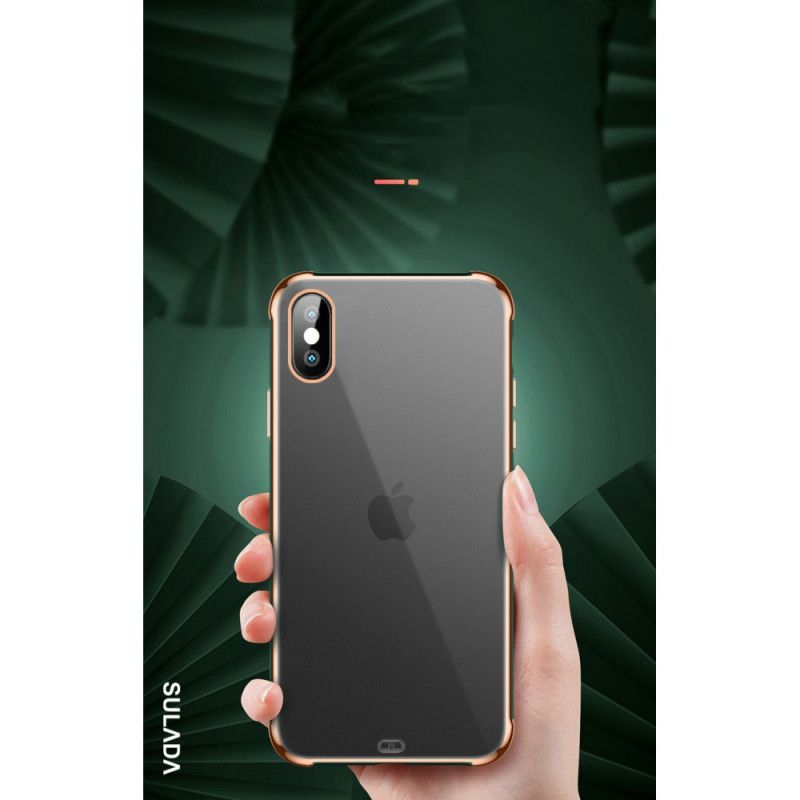 Cover iPhone XS Max Sort Gennemsigtig Sulada- Og Metaleffekt