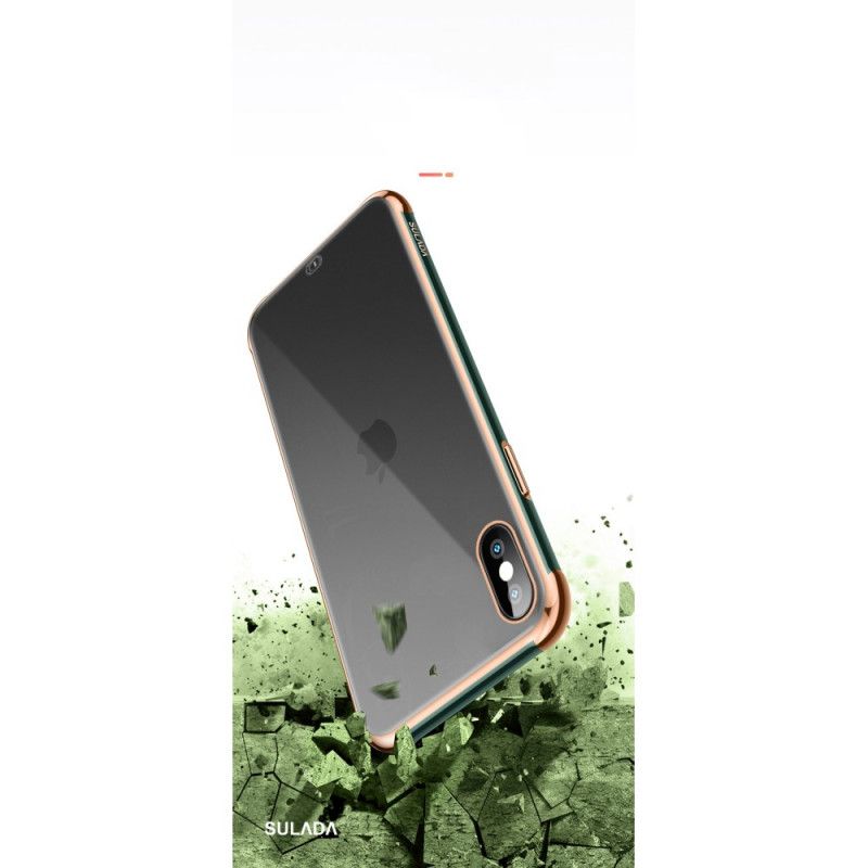 Cover iPhone XS Max Sort Gennemsigtig Sulada- Og Metaleffekt