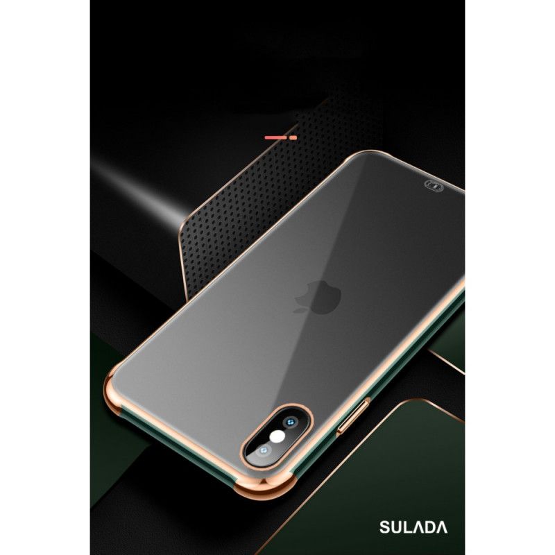 Cover iPhone XS Max Sort Gennemsigtig Sulada- Og Metaleffekt