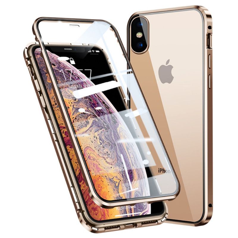 Cover iPhone XS Max Sort Hærdet Glas Foran Og Bagpå