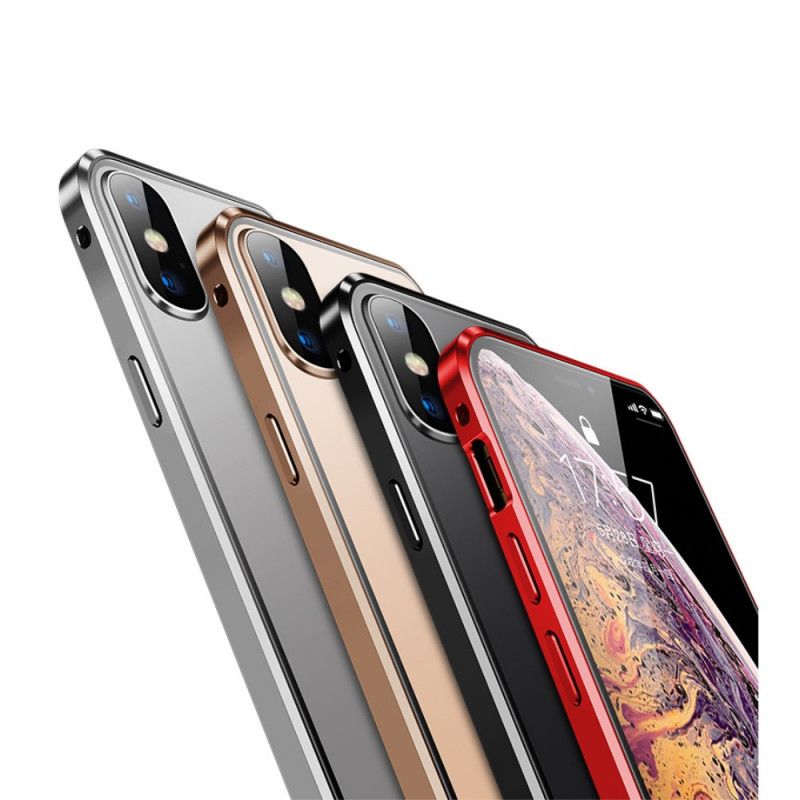 Cover iPhone XS Max Sort Hærdet Glas Foran Og Bagpå