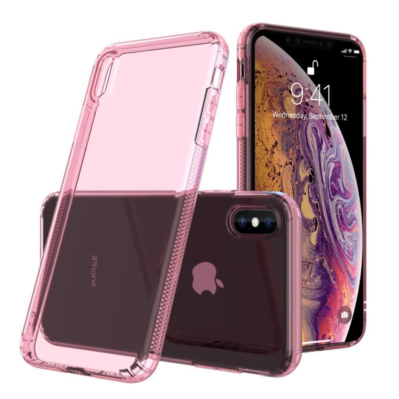 Cover iPhone XS Max Sort Mobilcover Gennemsigtige Leeu-Beskyttelsespuder