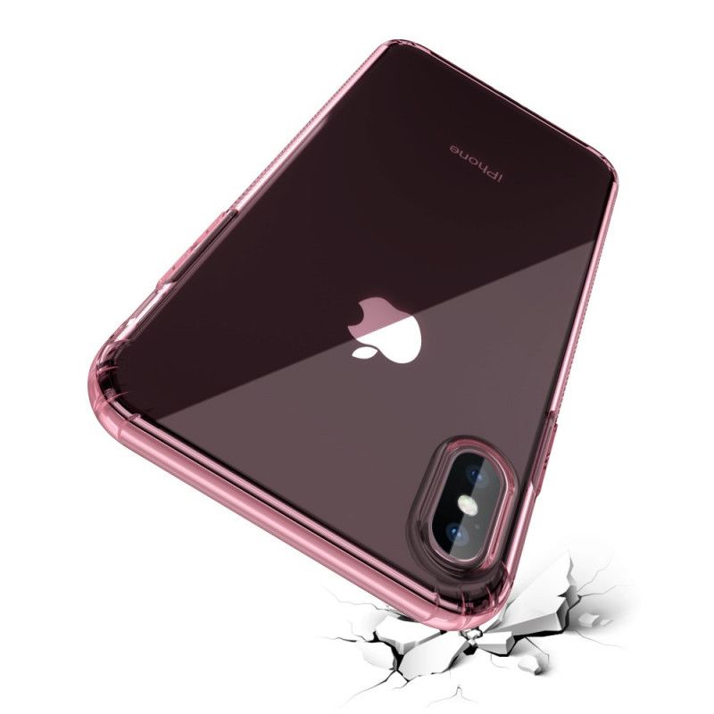 Cover iPhone XS Max Sort Mobilcover Gennemsigtige Leeu-Beskyttelsespuder